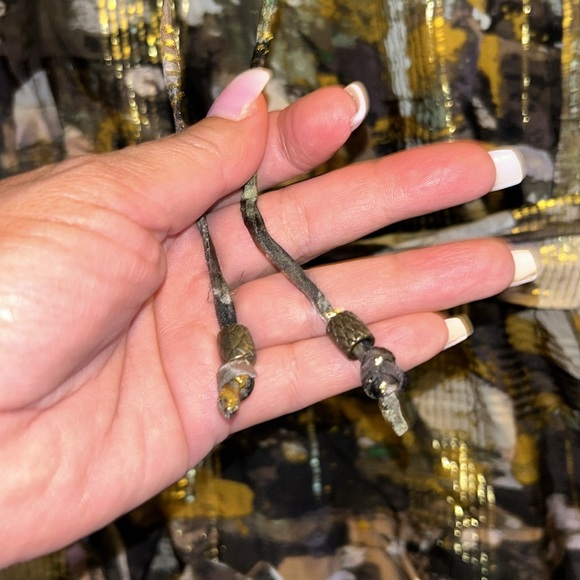 Anthropologie brown/gold midi dress M - Picture 6 of 8